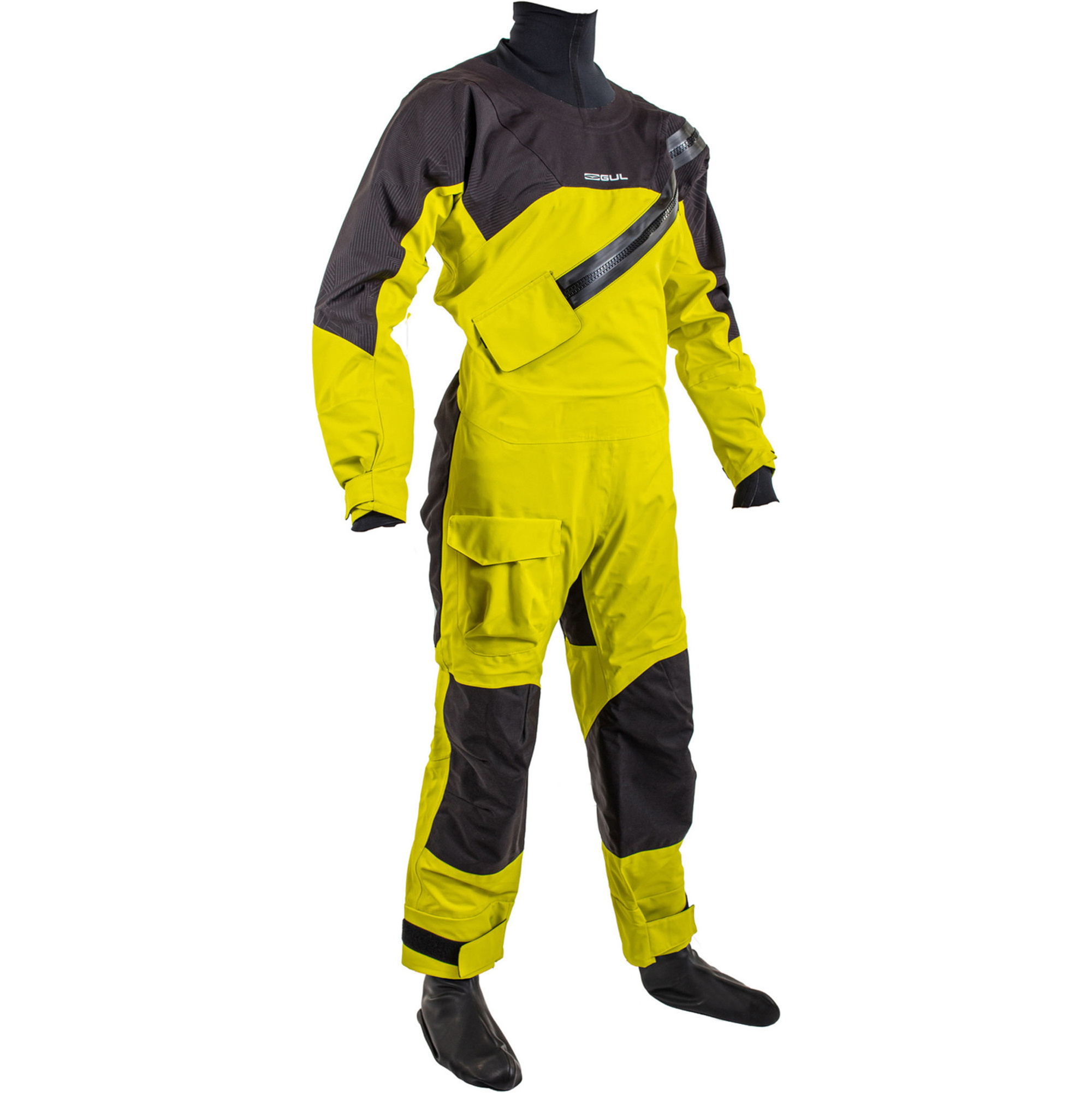 2026 Gul Junior Dartmouth Eclip Zip Drysuit GM0389-B9 - Sulphur / Black
